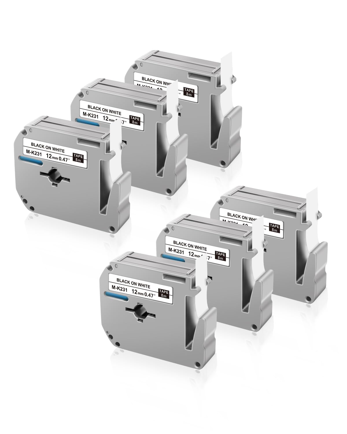 Etichette Adesive 12mm Nastro Etichette Brother TZe-231 12mm Nero Su Bianco - Compatibile Con Stampanti P-Touch Nastro Brother Pt-h107 - Foto 7