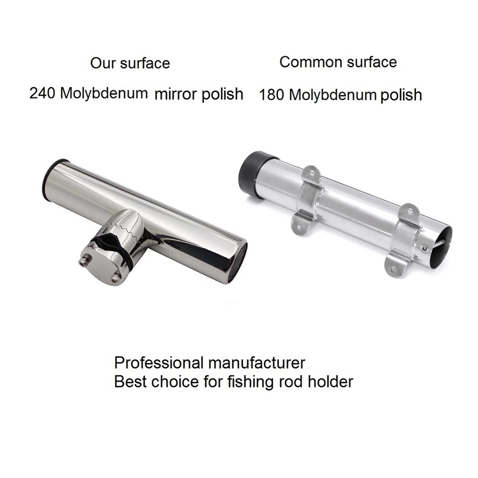 Portacanne da barca 2 pz. Porta da pesca in acciaio inox Porta Palo for barche da pesca Marine Yacht Polish Hardware Pole da pesca for barche(22-32mm)