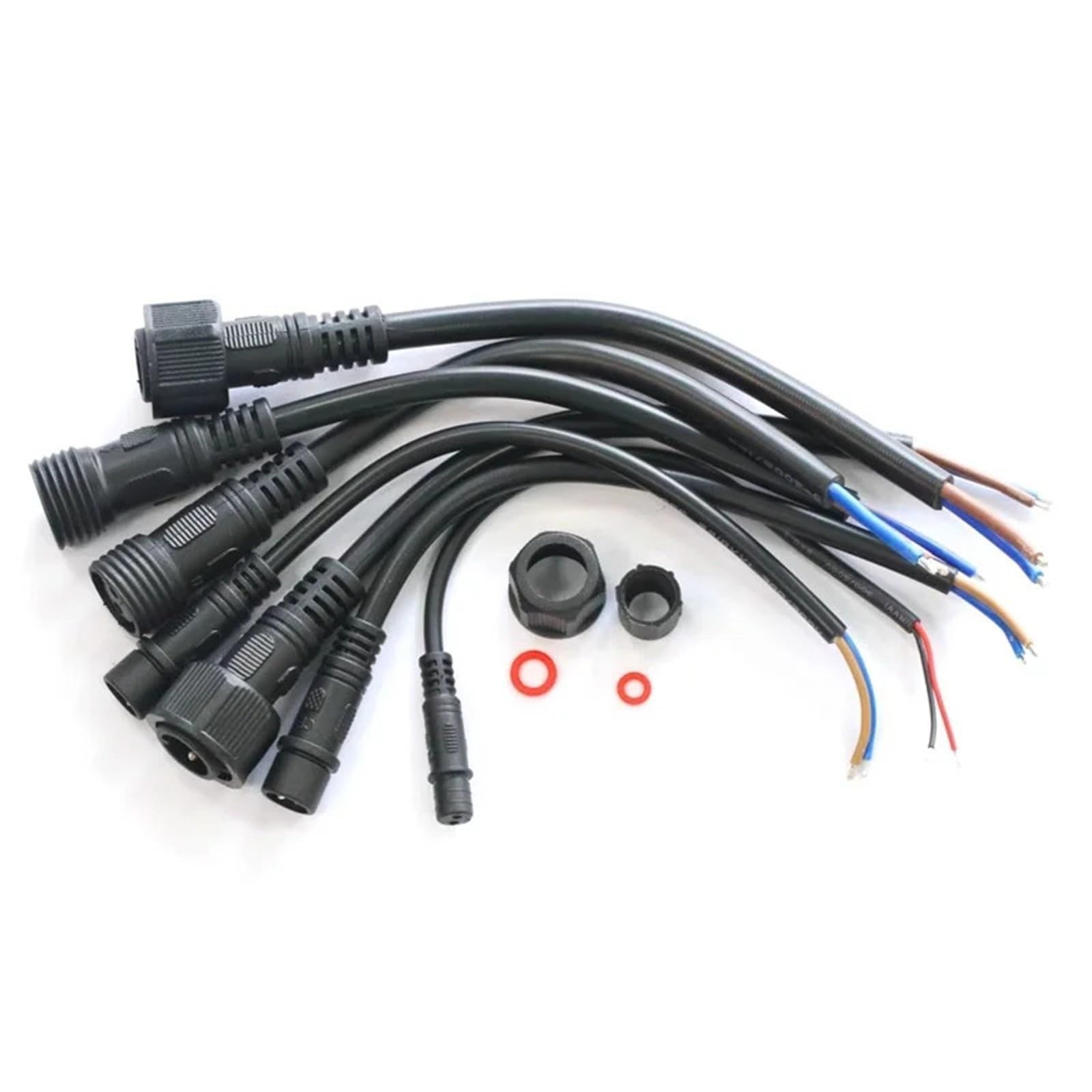 5/20 piezas M16 Cable impermeable enchufe macho y hembra conector de tuerca(Male,20 PCS,5P)