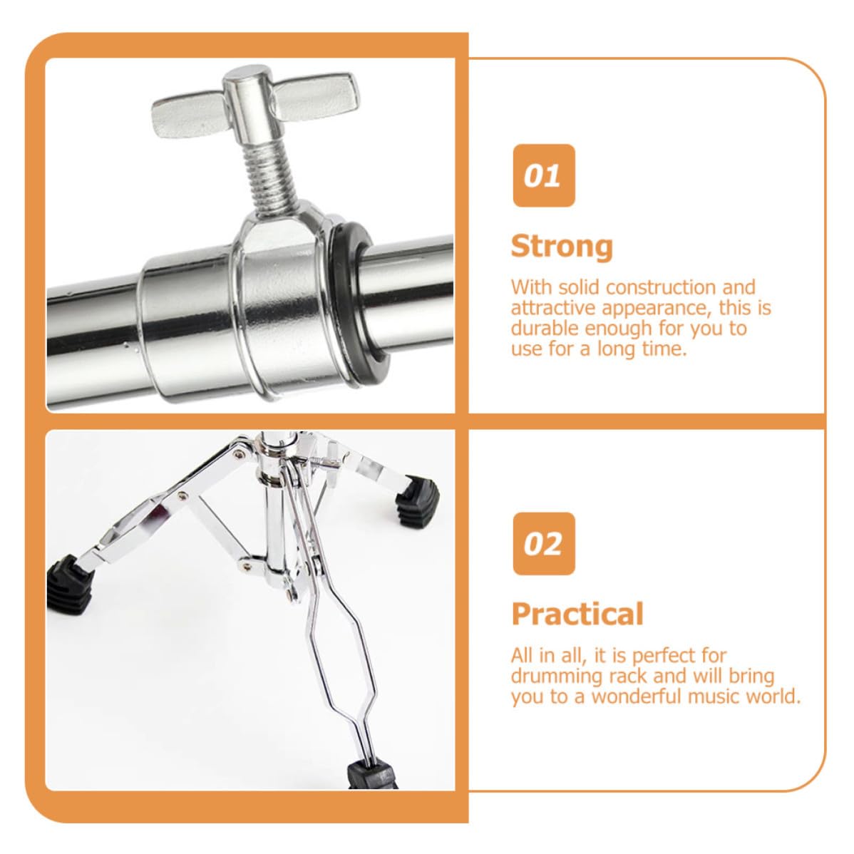 Verstellbarer Snare Drum Ständer mit Halterung aus Legierung