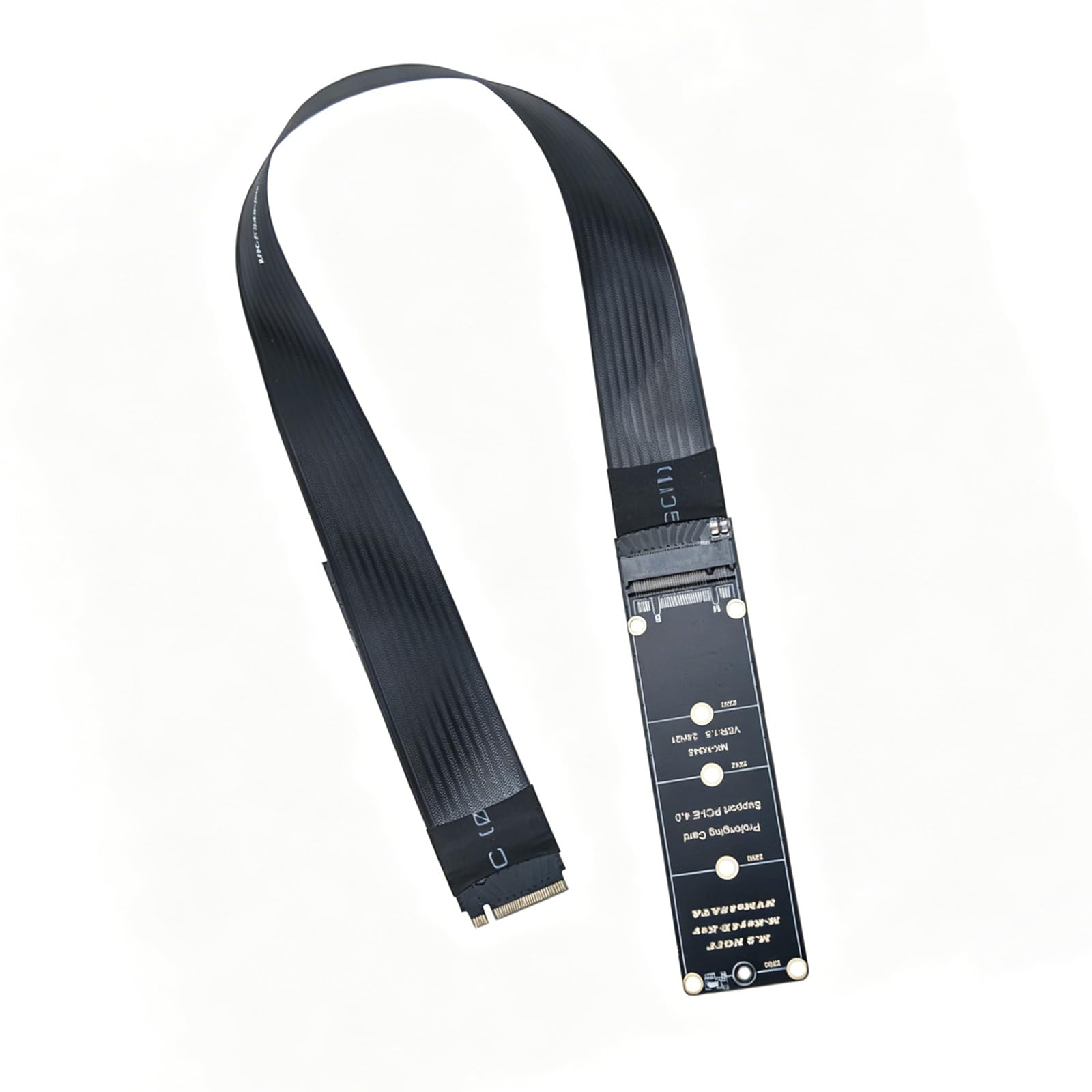 Flexible NVMe Card Extenders Cable Drive Risers Card Supports PCIe4.0 30CM Flat Ribbon Cable Fast Data Transfer Speed NVMe Elevator