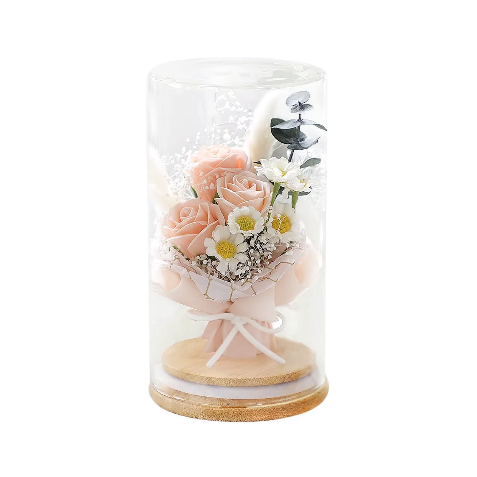 Amazon｜KAMIMORI 仏花 ガラスドーム お供え花 ソープフラワー
