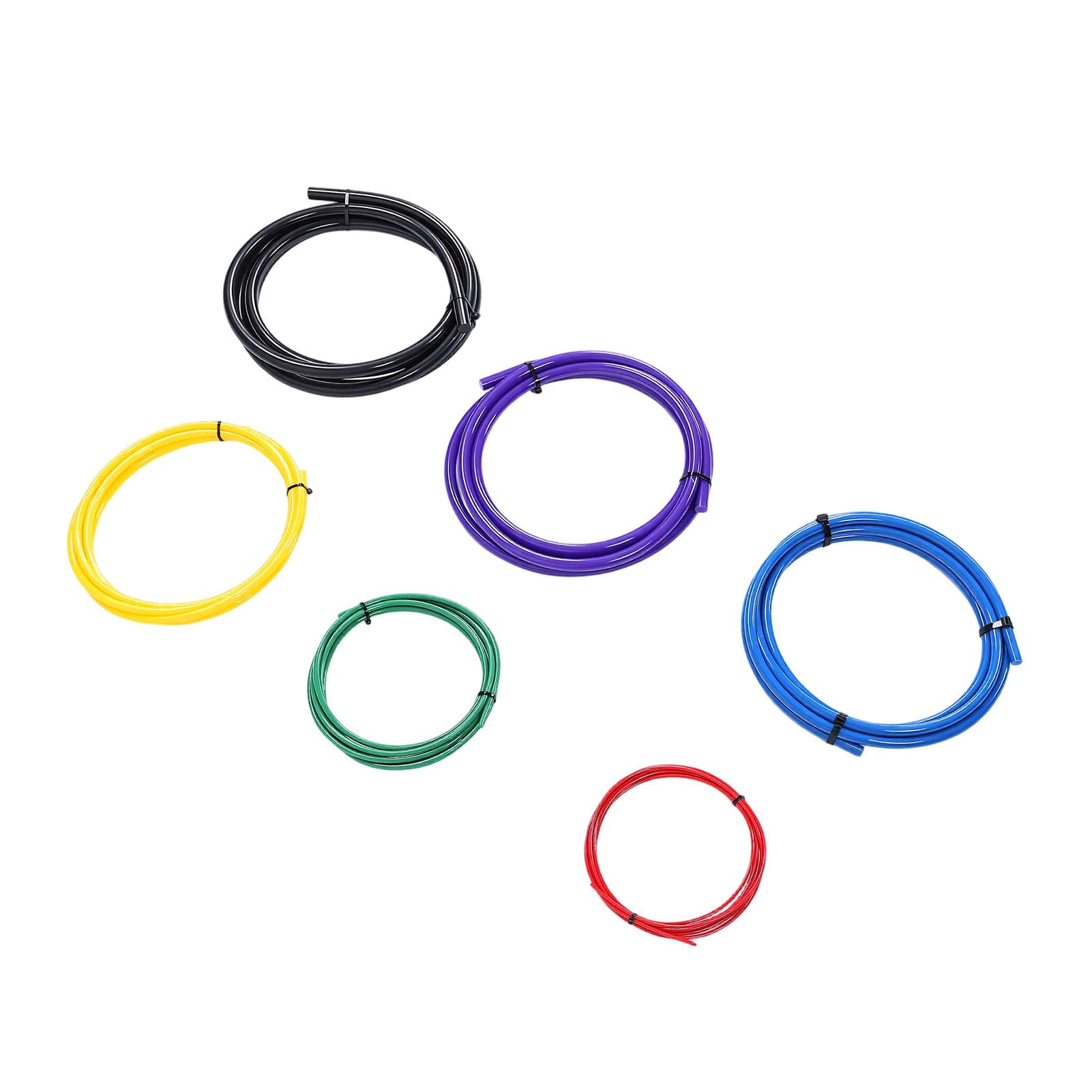 Yctze Kit Curvatubi in Rame AC, Strisce di Plastica PE da 6 Pezzi da 4 M con Codice per Tubi da 1/4, 3/8, 1/2, 5/8, 3/ e 7/ Pollici, Striscia di Piegatura Incorporata per Professionisti HVAC