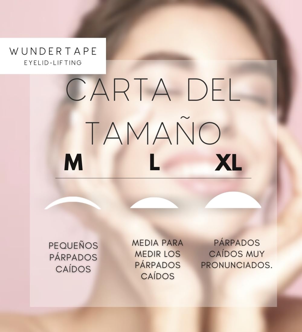 WUNDERTAPE L 144 szt. Double Eyelid Tape Stickers - Cinta Adhesiva Lifting Invisible para Párpados Caídos