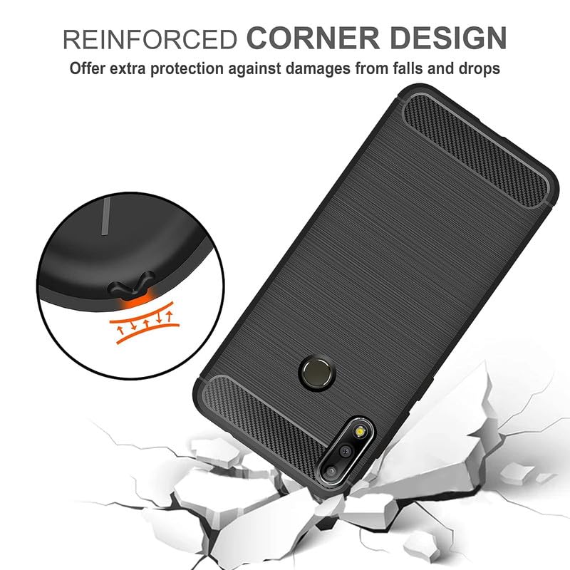 Image of Hybrid Carbon Fiber Back Case for Zenfone Max M2 (Black)