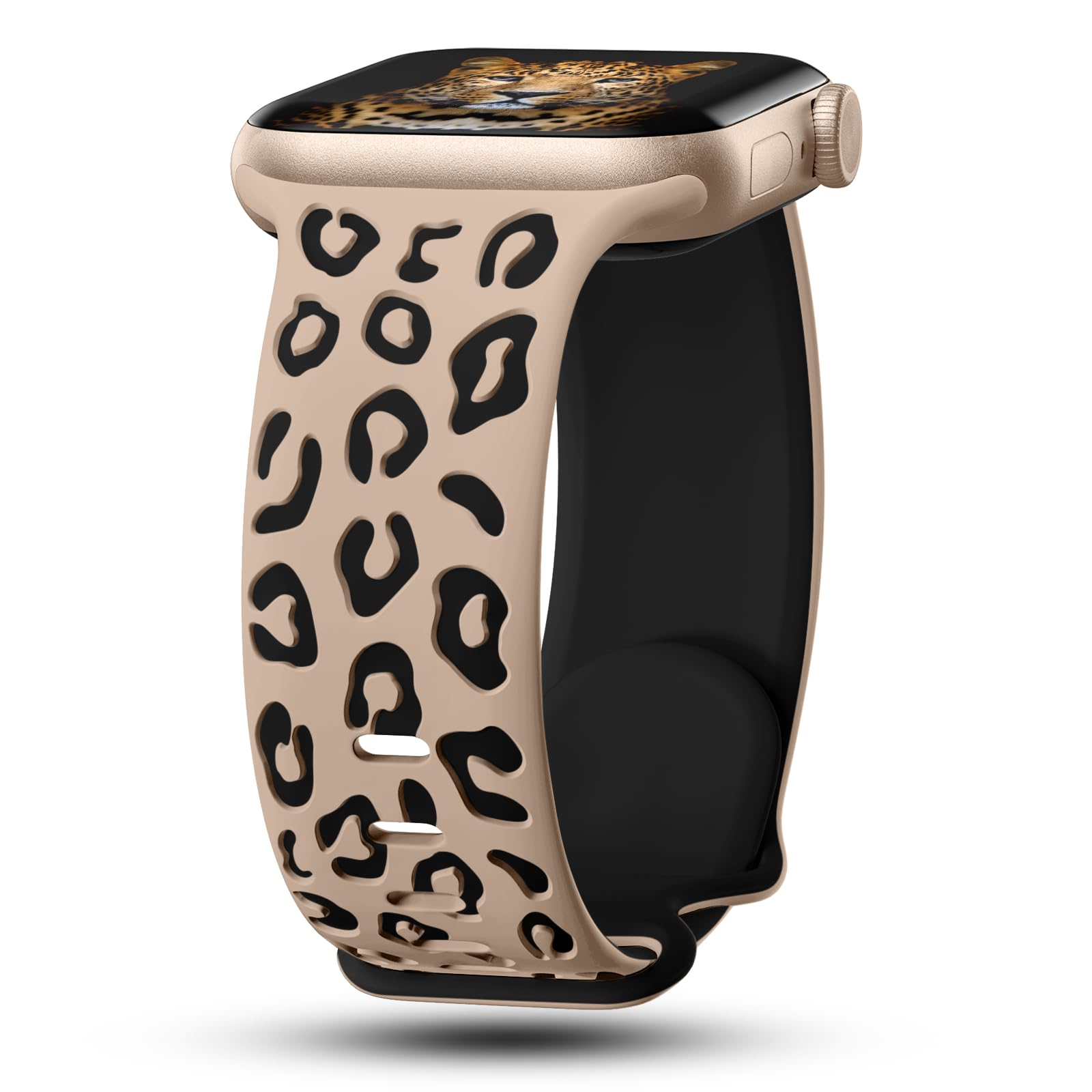 Photo 1 of CreateGreat Engraved Leopard Silicone Bands for Apple Watch