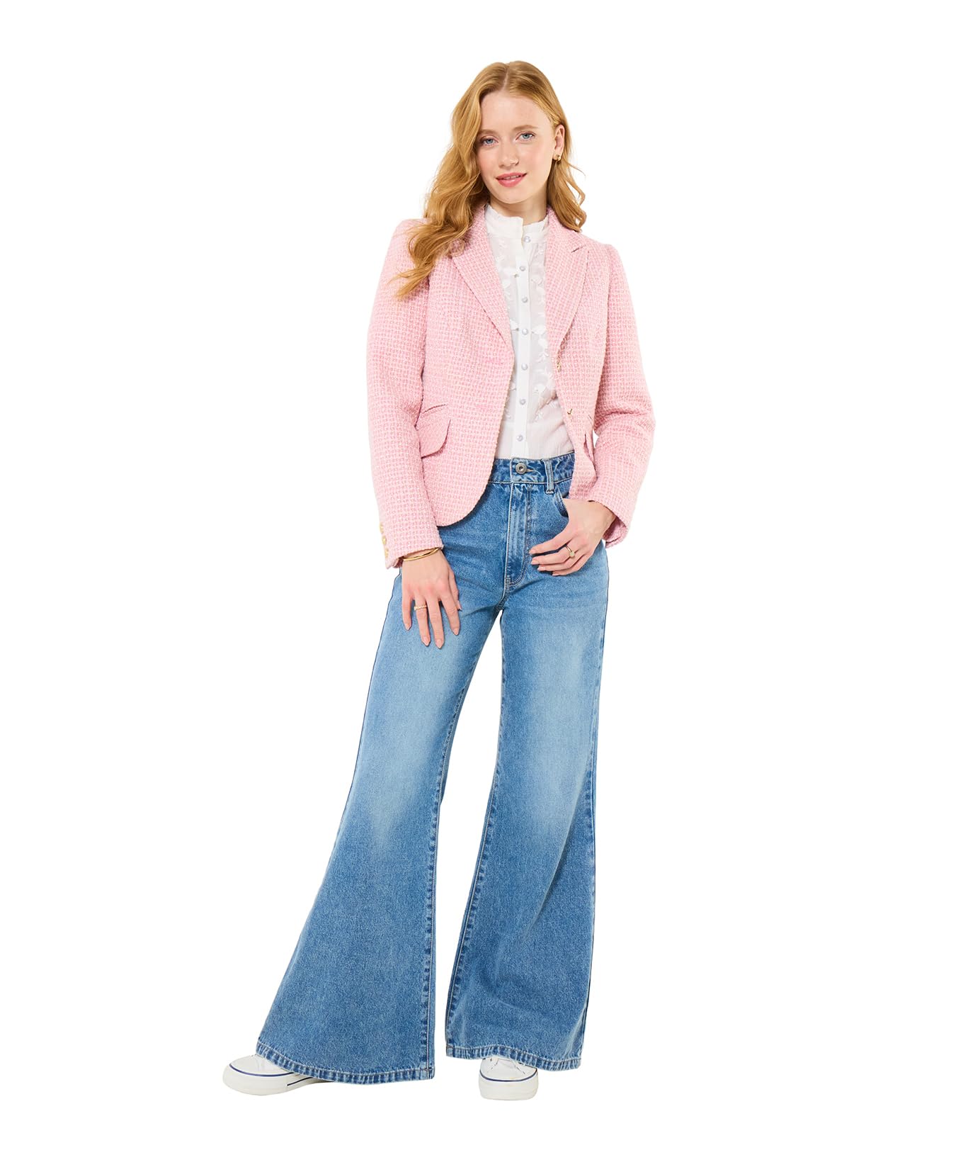Joe Browns Women's Statement Bouclé Collared Smart Jacket, Regular, Pink, UK 18