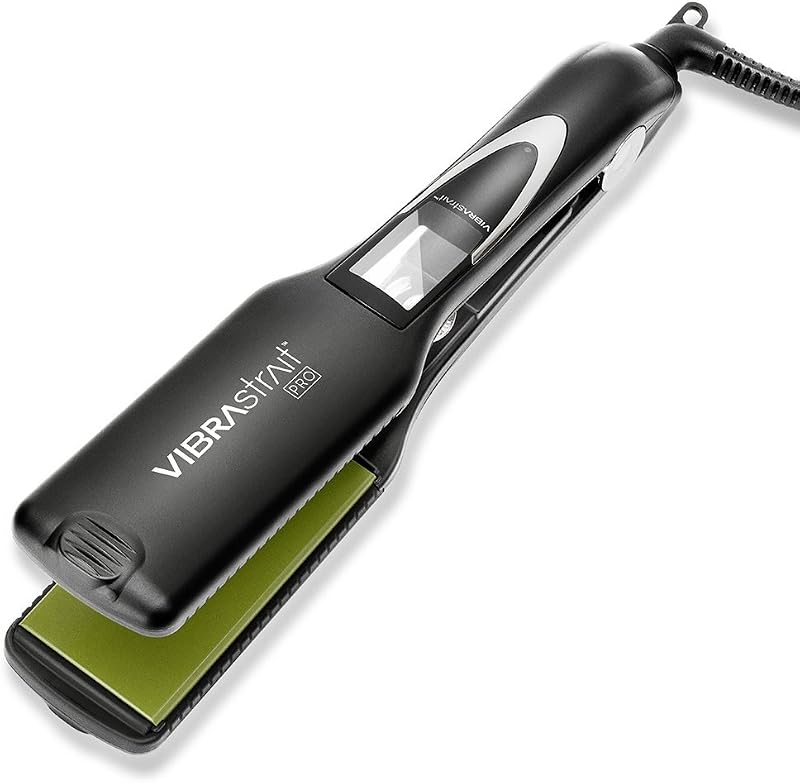 Pro Vibrating Ceramic Tourmaline Ionic Flat Iron, 1.75-inch | Fast, Frizz-Free Ceramic Hair Straightener, Easy, Gentle Glide for Waves, Curls, Smooth Hair, Professional Hair Styling