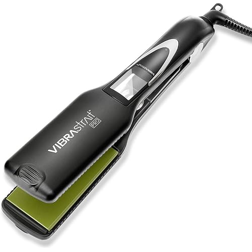 Pro Vibrating Ceramic Tourmaline Ionic Flat Iron, 1.75-inch | Fast, Frizz-Free Ceramic Hair Straightener: Easy, Gentle Glide for Waves, Curls, Smooth Hair | Professional Hair Styling Tools