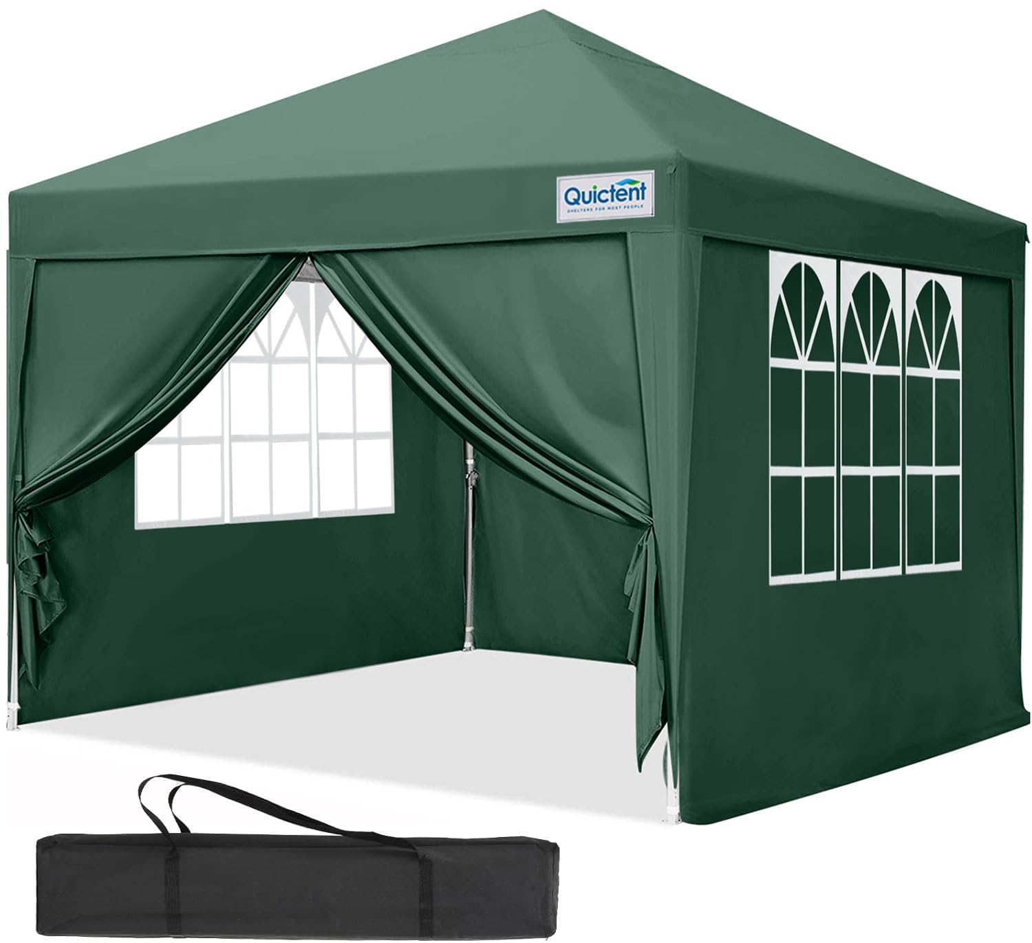 Quictent Faltpavillon 3x3m wasserdicht | Partyzelt, Gartenpavillon, mit Seitenwänden, UV-Schutz 50+, Tragetasche inkl, Stahlrahmen, einfacher Aufbau