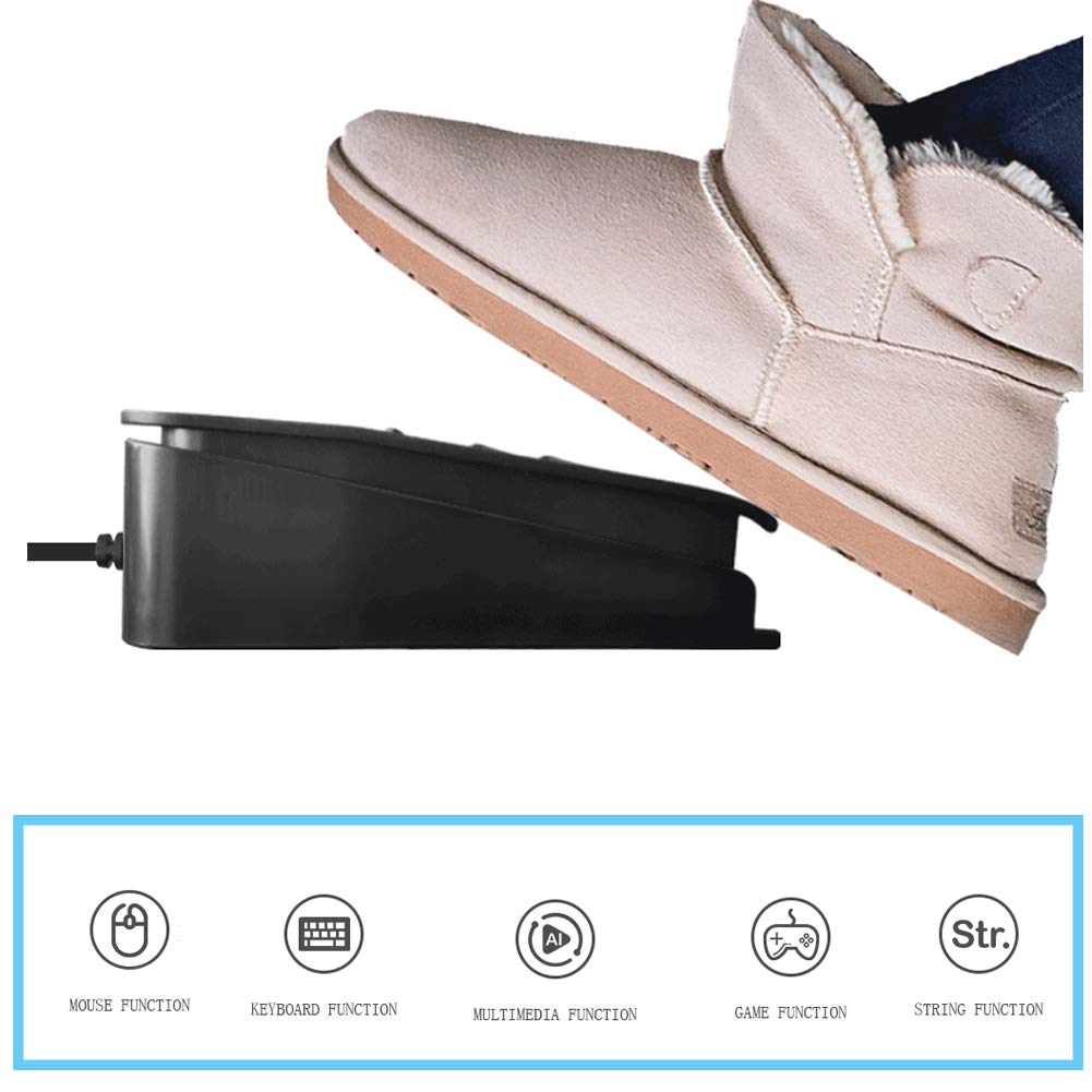 Optical USB Pedal Pedal for PC Computer Keyboard Mouse Game Pedal for Page Turner DAW Fortnite League of Legends Transcript (style1
