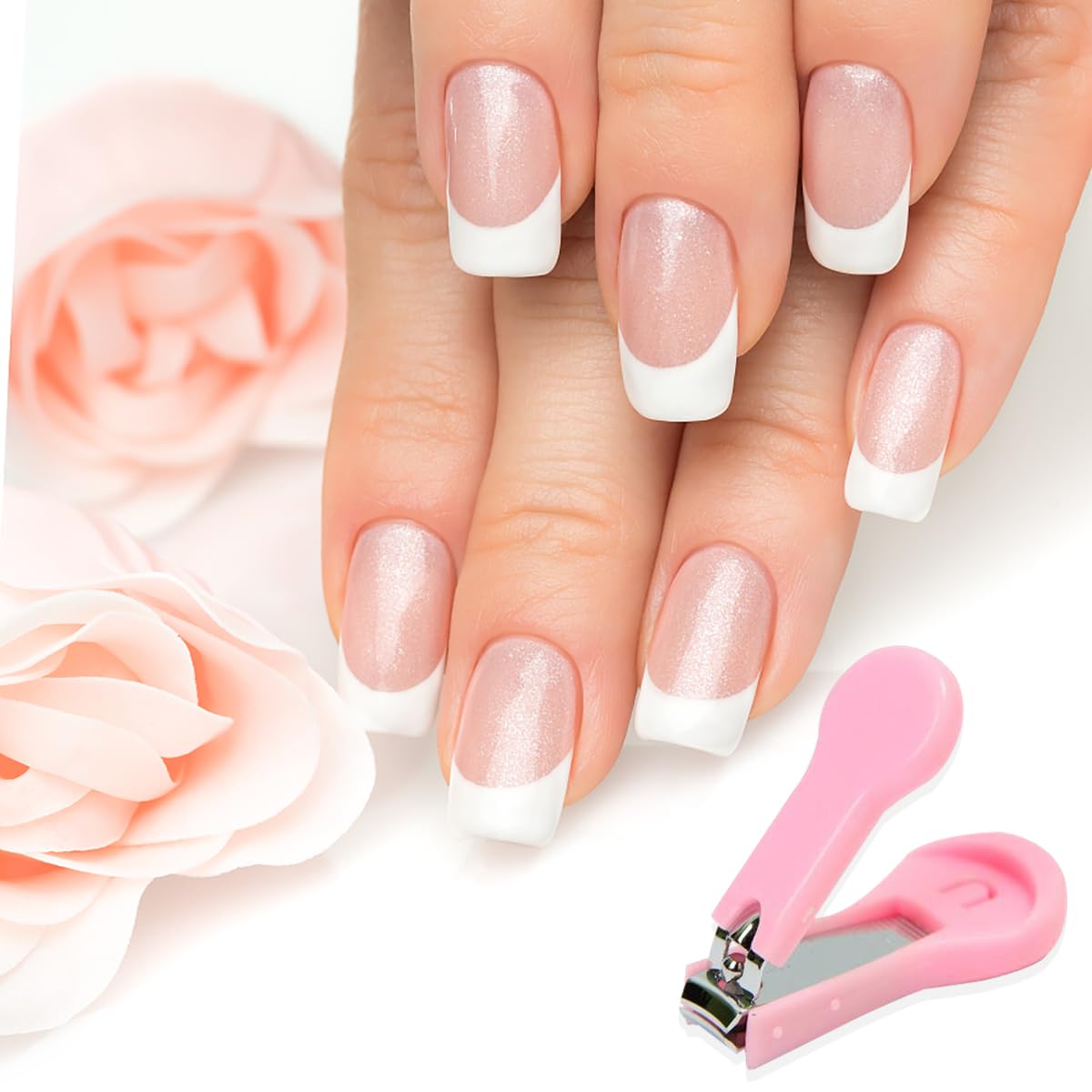 Nagelknipser, Edelstahl, Nagelknipser, Zehennagelknipser für Mädchen und Frauen, 4 Stück
