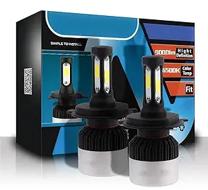 Asryd (2 Year Warranty Genuine 9005/HB3 Hi/Low Beam 9000LM 6500K 72 W LED Automotive Headlight Bulbs Auto Conversion Driving Lamp (Cool White) (9005/HB3 (Pack of 2))