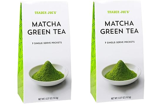 Trader Joes MATCHA GREEN TEA 2 unidades SEVEN SINGLE-SERVING PACKETS ANTIOXIDANTES ENERGY BOOST