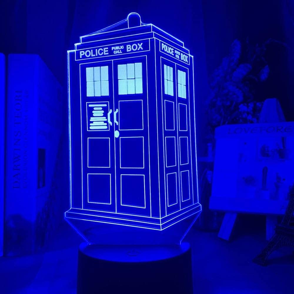 Sponsored Ad – 3D Illusion Lamp Led Night Light Doctor Who Call Box Optical for Children Bedroom Decoration Table Lamp Birthday Christmas Gifts for Children 7 Colors