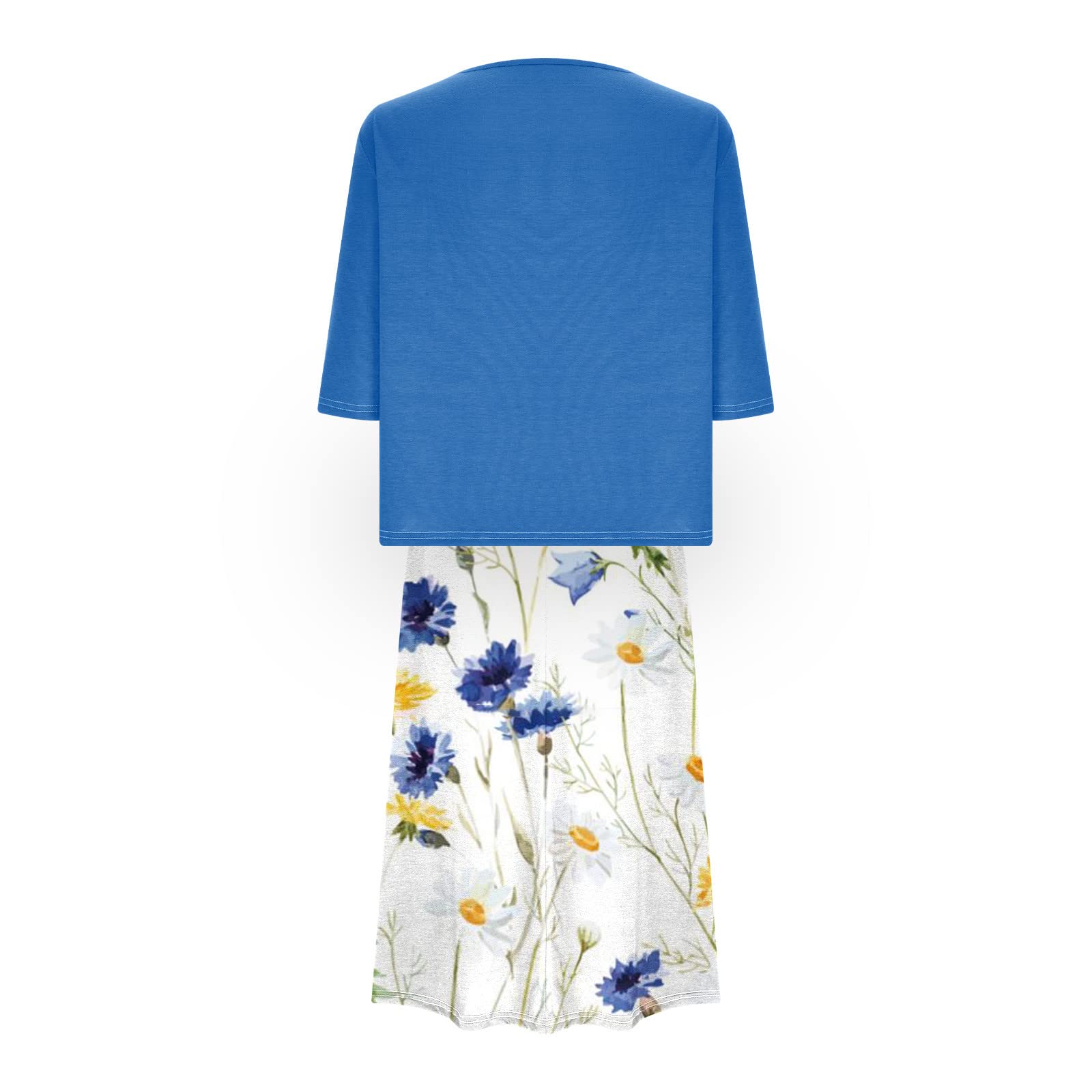 Keepink Zweiteiliges Kleid für Damen, bedruckt, V-Ausschnitt, Sonnenkleider mit halben Ärmeln, Cardigan, Tops, Set, elegante Sommer-Outfits, Arbeit, Büro, Hochzeit, Gast, Brautjungfernkleider, Größe