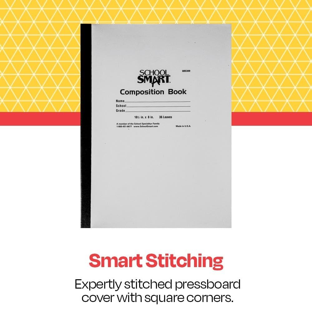 Amazon.com: School Smart Stitched Cover Composition Book