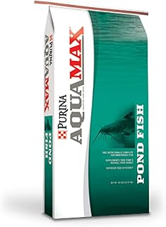 Purina AquaMax Pond Fish 2000 | Alimento flotante para estanques y lagos | Bluegill Fish Food, alimento para peces de caza, bagre, koi y lubina, bolsa de 50 libras (50 libras)