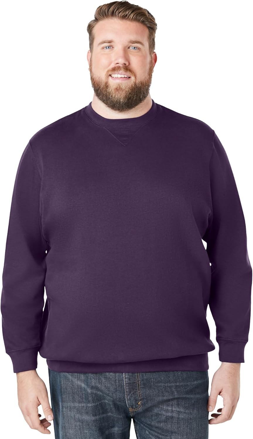 KingSize Men's Big & Tall Fleece Crewneck Sweatshirt
