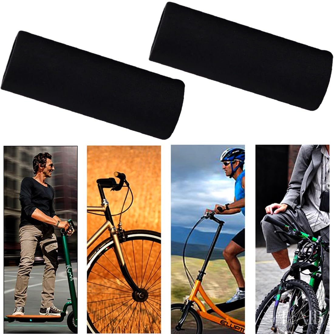 4 Pezzi Copre Grips, Manopole Manubrio Moto Manopole in Schiuma Maniglia di estremità Barra Antiscivolo Maniglia Manubrio Comfort Moto Adattabile Antiscivolo Accessorio Morbido