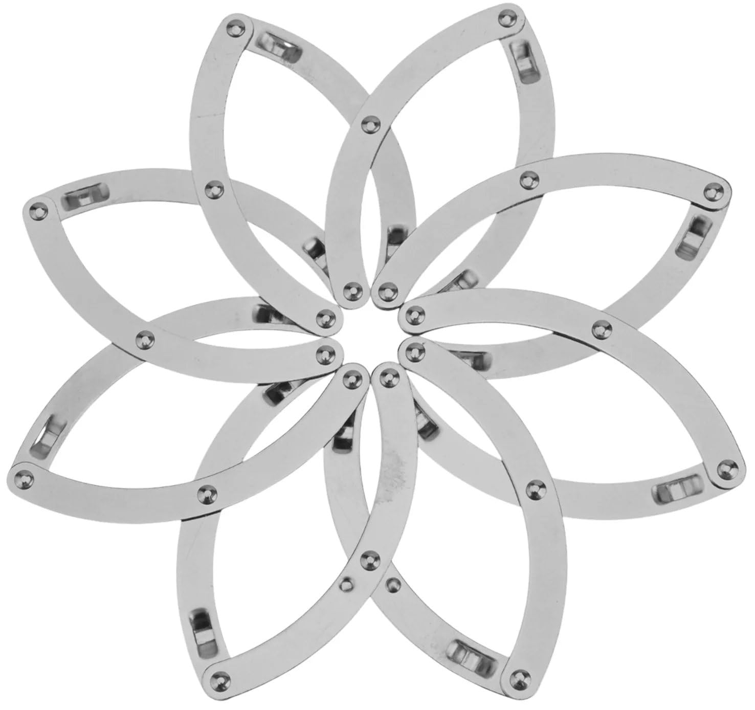 Vobumix Stretch Folding Trivet for Hot Pot and Pan, Expandable Pot Pad Anti-scalding Pot Mat Heat Resistant Mat for Kitchen Dining Table Decor