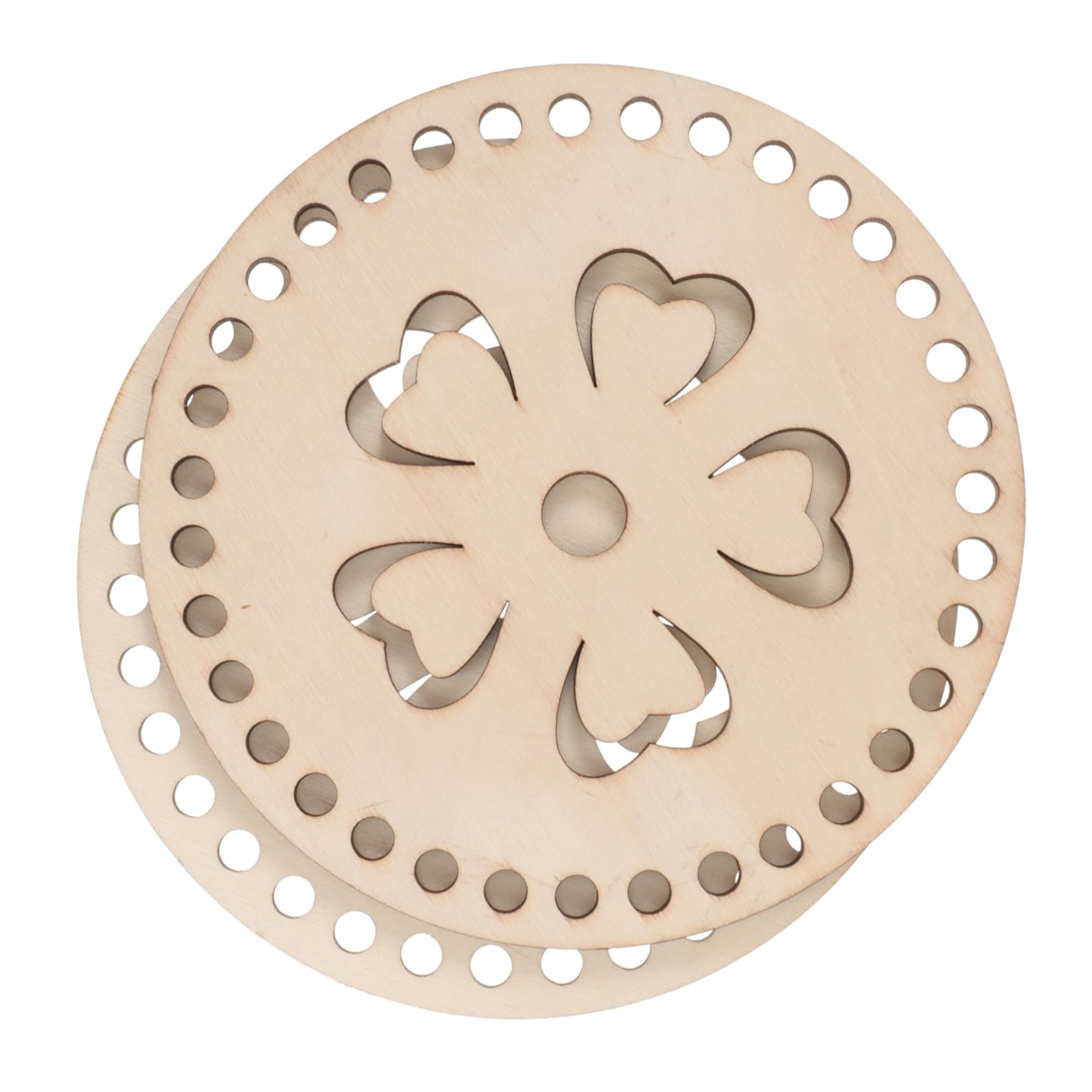 Veemoon 2Pcs Wooden Basket Base for Crochet Bags Durable Crafting Bottom Shaper for Handbags Clutch Bags and Yarn Projects Easy to Use for Beginners and Professionals