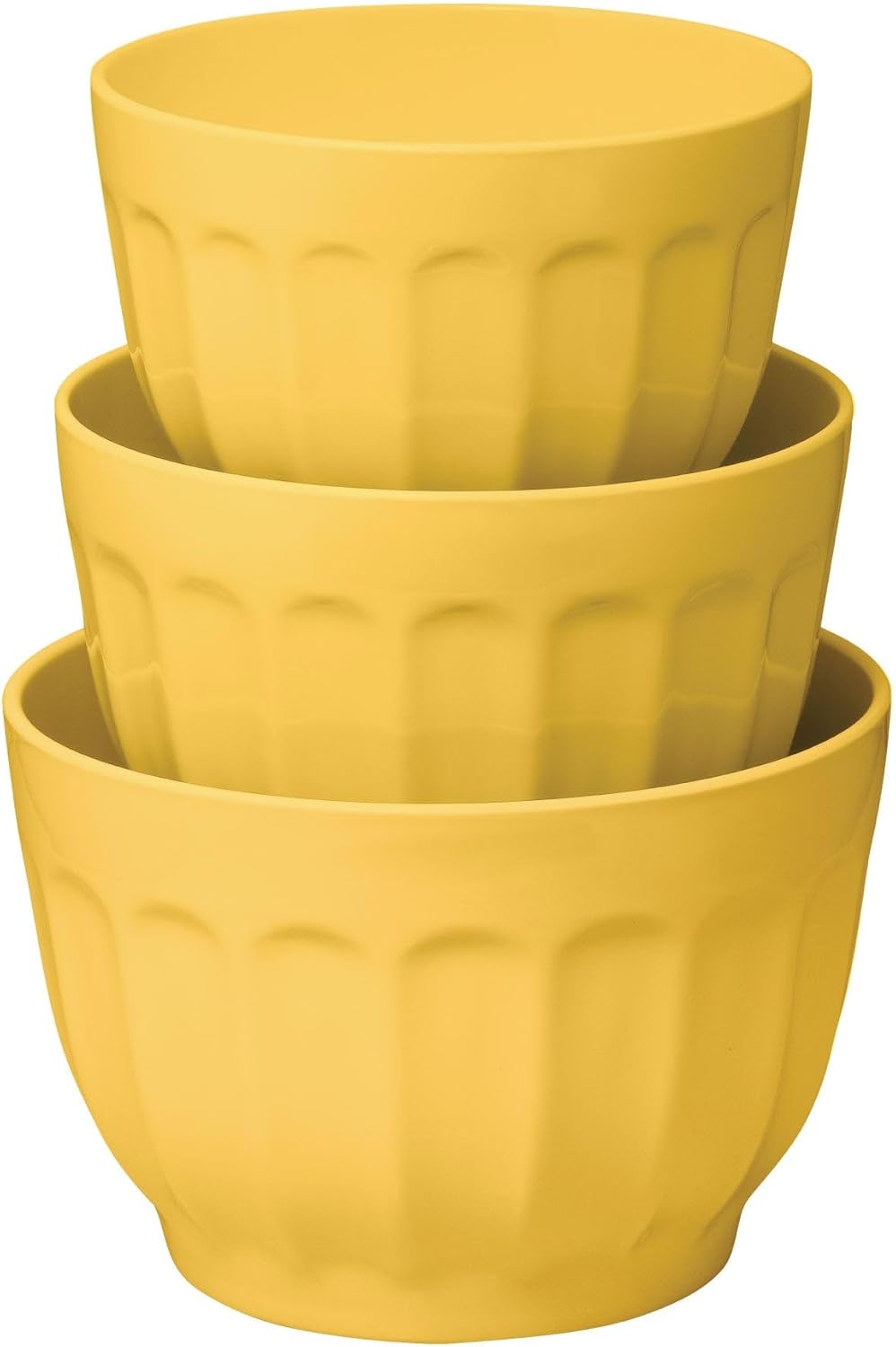 UP UPware 3-Piece Melamine Prep and Serve Mixing Bowl Set with Non-Slip Base, Home Essentials Cooking and Baking Tools, for Dry and Liquid Ingredients Kitchen, Mixing Bowl (Latte Blue)