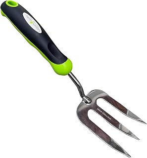 Garden Guru Stainless Steel Hand Weeder Fork - Rust-Resistant Tines, Ergonomic Grip for Weeding, Mulching, Transplanting & Soil Loosening