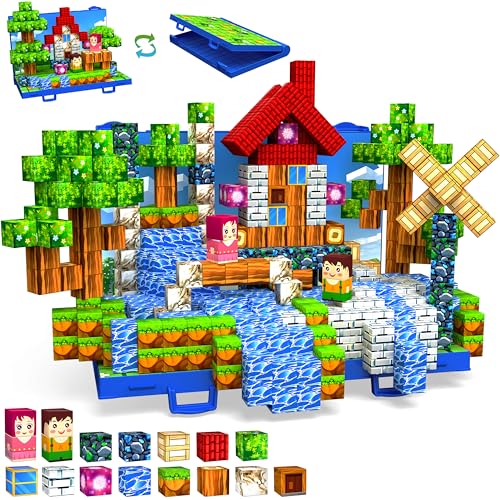 Image of 120PCS Magnetic Blocks, Forset Magnetic Building Blocks Tiles for Kids 3+
