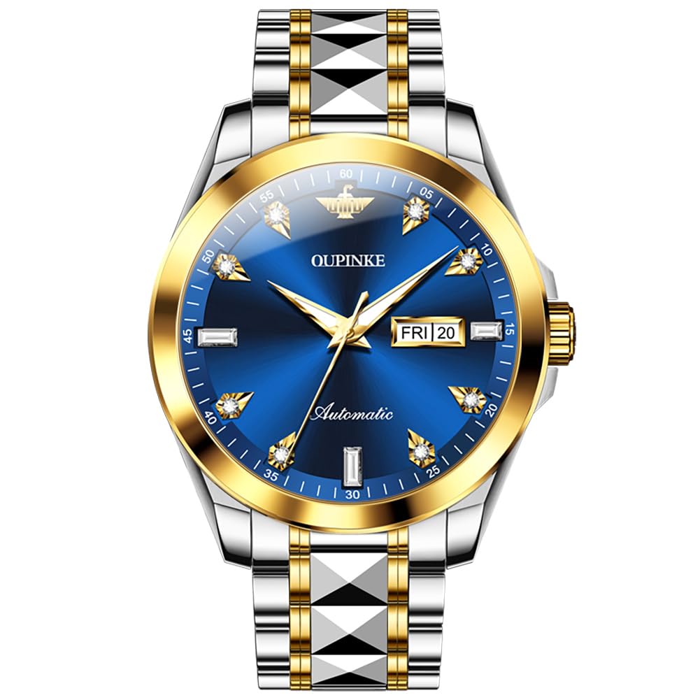 OLEVS Orologi automatici da uomo oro auto carica meccanica business