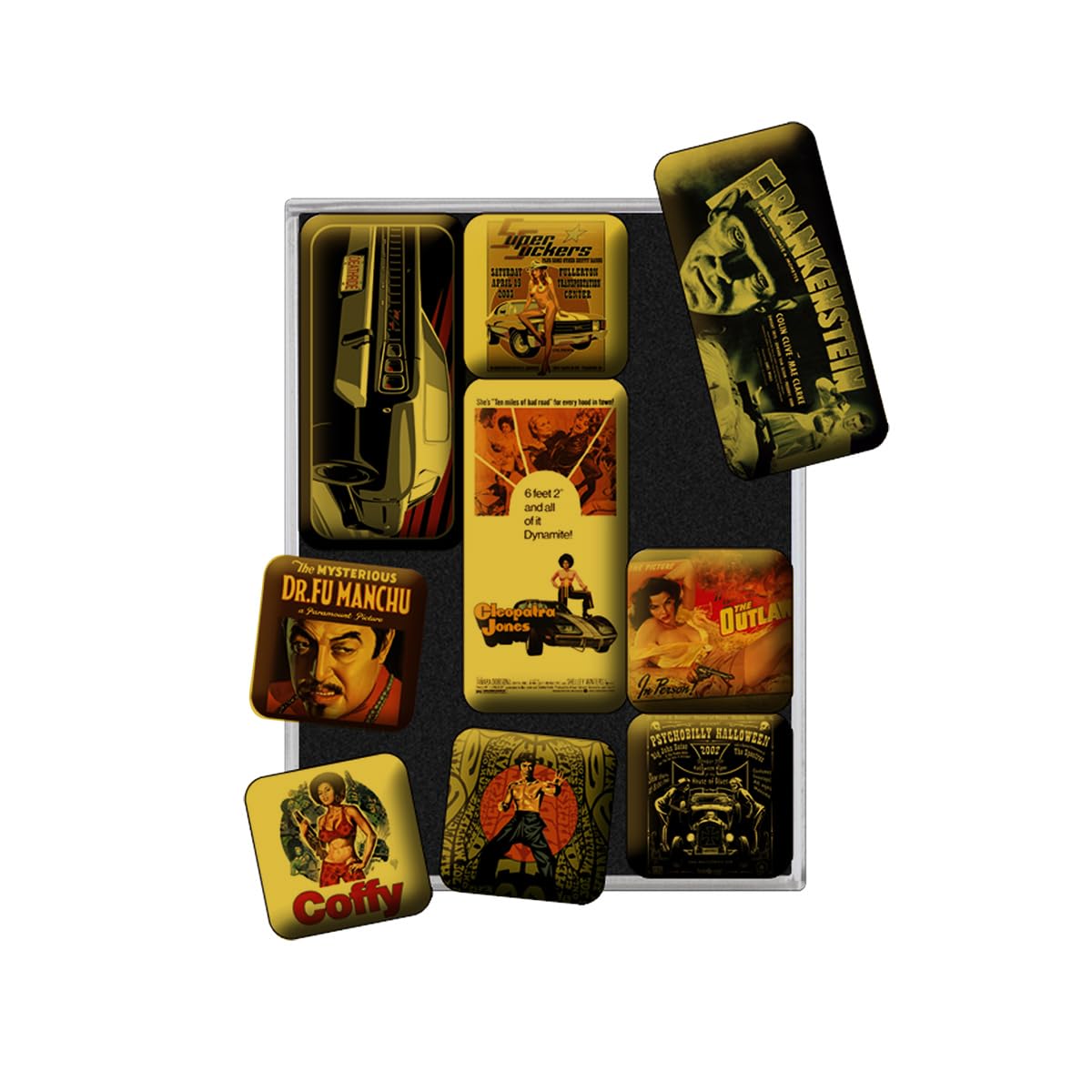 Nostalgic-Art Retro koelkastmagneten, 9 stuks, outdoor avontuur, cadeau-idee voor campingfans, magneetset voor magneetbord, vintage design