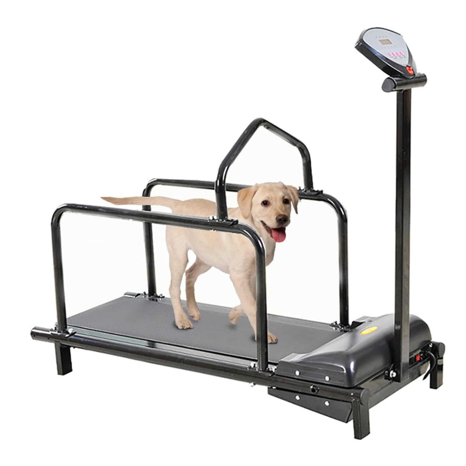 Hundelaufband, Hundelaufband für große Hunde, mittelgroße Hunde, kleine Hunde, Indoor- und Outdoor-Haustierlaufband, Hundetrainingsgerät, Maximale Tragkraft 80 kg,Black