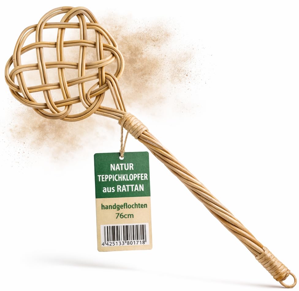 Stephans Möbelbörse Rattan Teppichklopfer Polsterklopfer Teppich Klopfer Ausklopfer handgearbeitet 76cm
