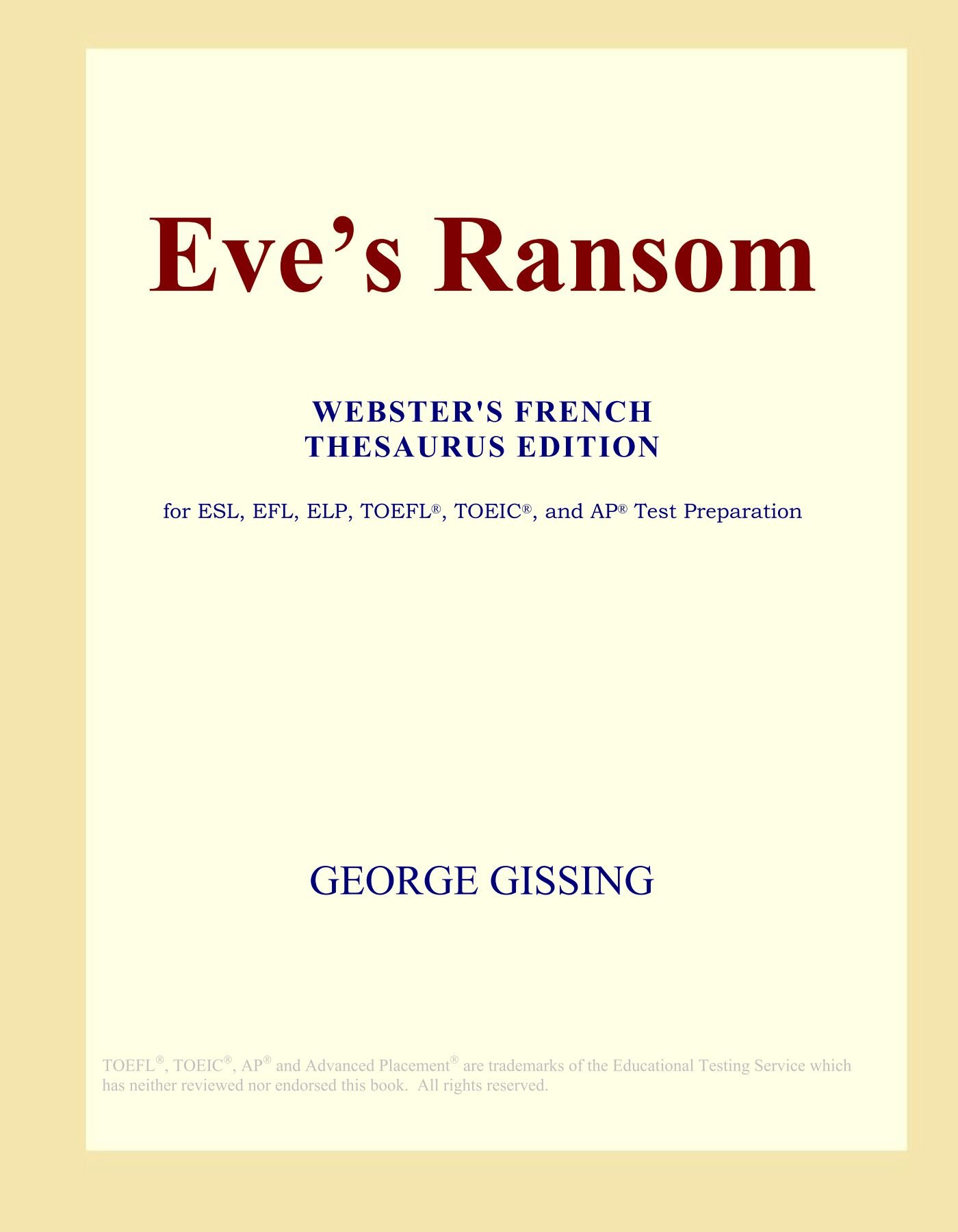Eve's Ransom (Webster's French Thesaurus Edition)