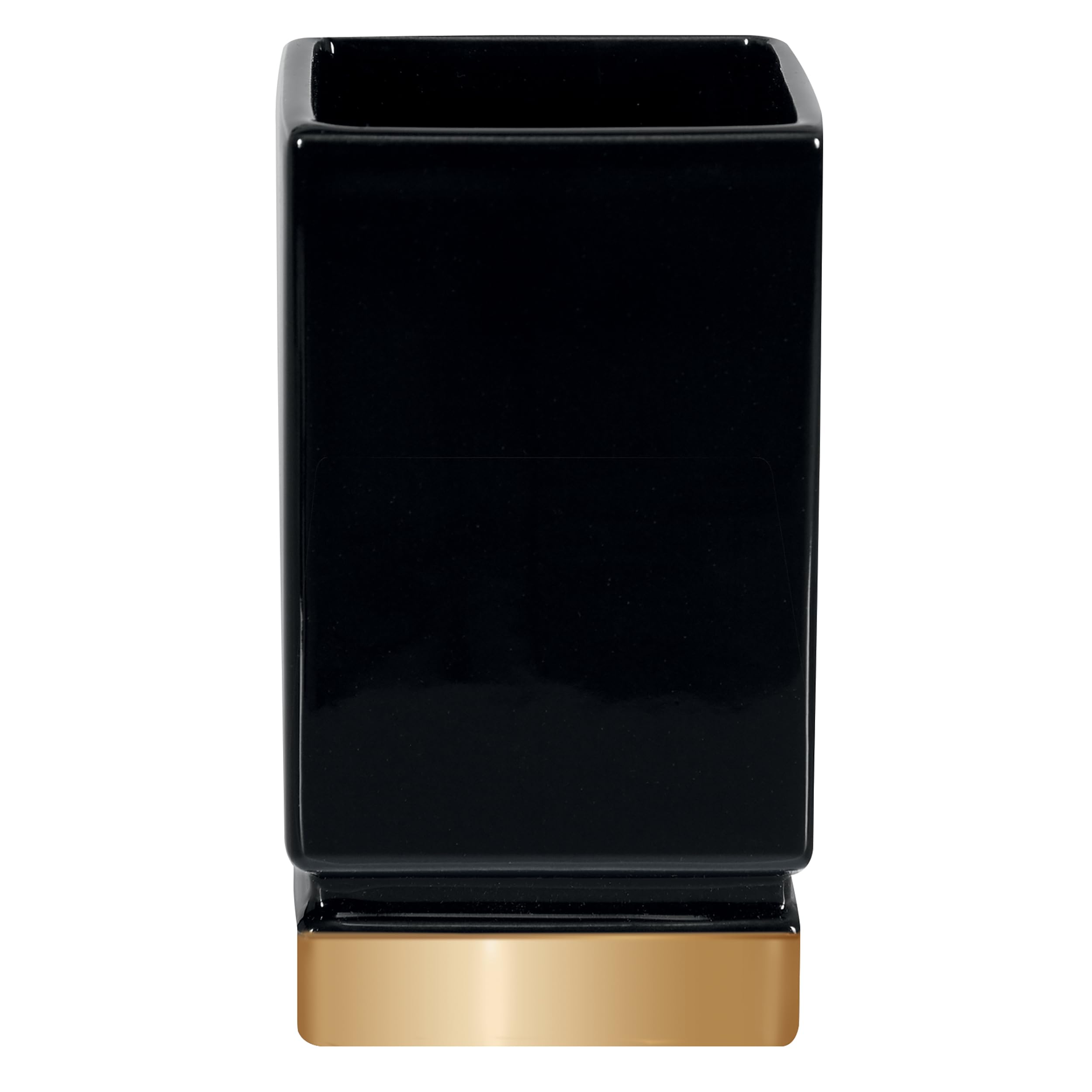 Spirella Stoneware Roma Tumbler, Black/Gold