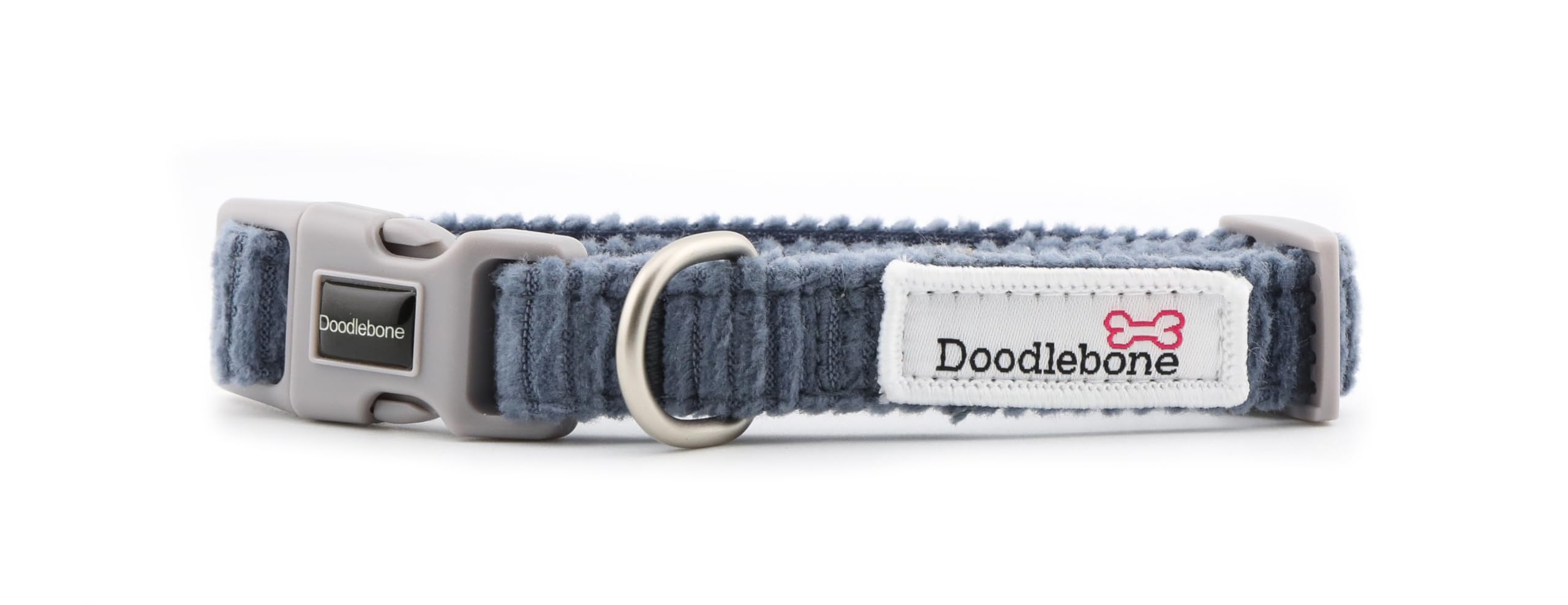 Doodlebone – Dinky Dog Collar – Adjustable Dog Collar for Small Dogs & Puppies, Lightweight Soft Collar, Machine Washable for Walkies – Size 1-2, 22-30cm - Blue Cord
