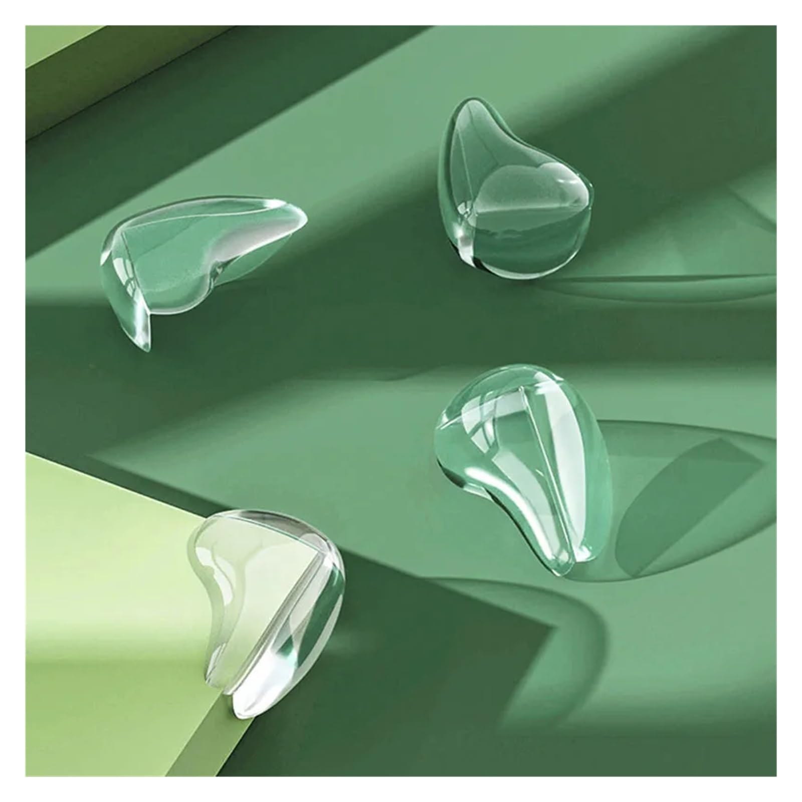 Protectores de Esquinas para mesas, Seguridad Infantil, 2 Unidades, diseño de Gota de Agua, Silicona Suave, Transparentes, Protectores de Esquina, Almohadillas Protectoras