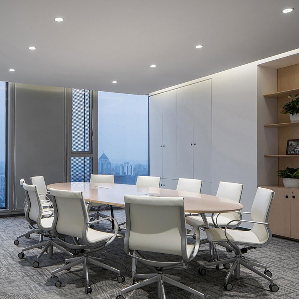 Illuminazione da Incasso a LED, Profilo deflettore, Cri80, 7W, 9W, 12W, 15W, faretto da Incasso a LED Selezionabile 3000K/4000K/6000K, ultrasottile/12W/3000K
