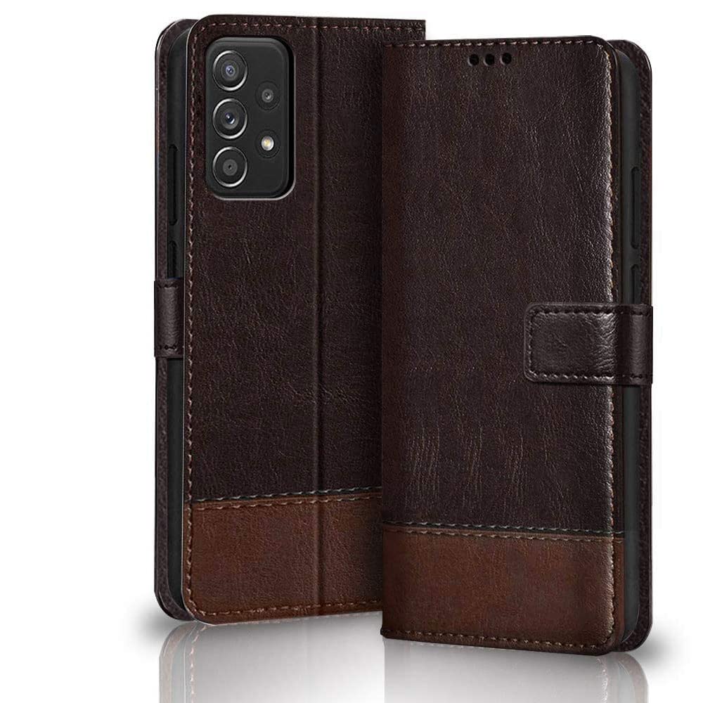 TheGiftKart Flip Back Cover Case for Samsung Galaxy A23 4G / A23 5G | Dual-Color Leather Finish | Wallet Style Flip Back Case Cover for Samsung Galaxy A23 4G / A23 5G (Coffee & Brown) (B09XMYBXFP) Amazon Price History, Amazon Price Tracker