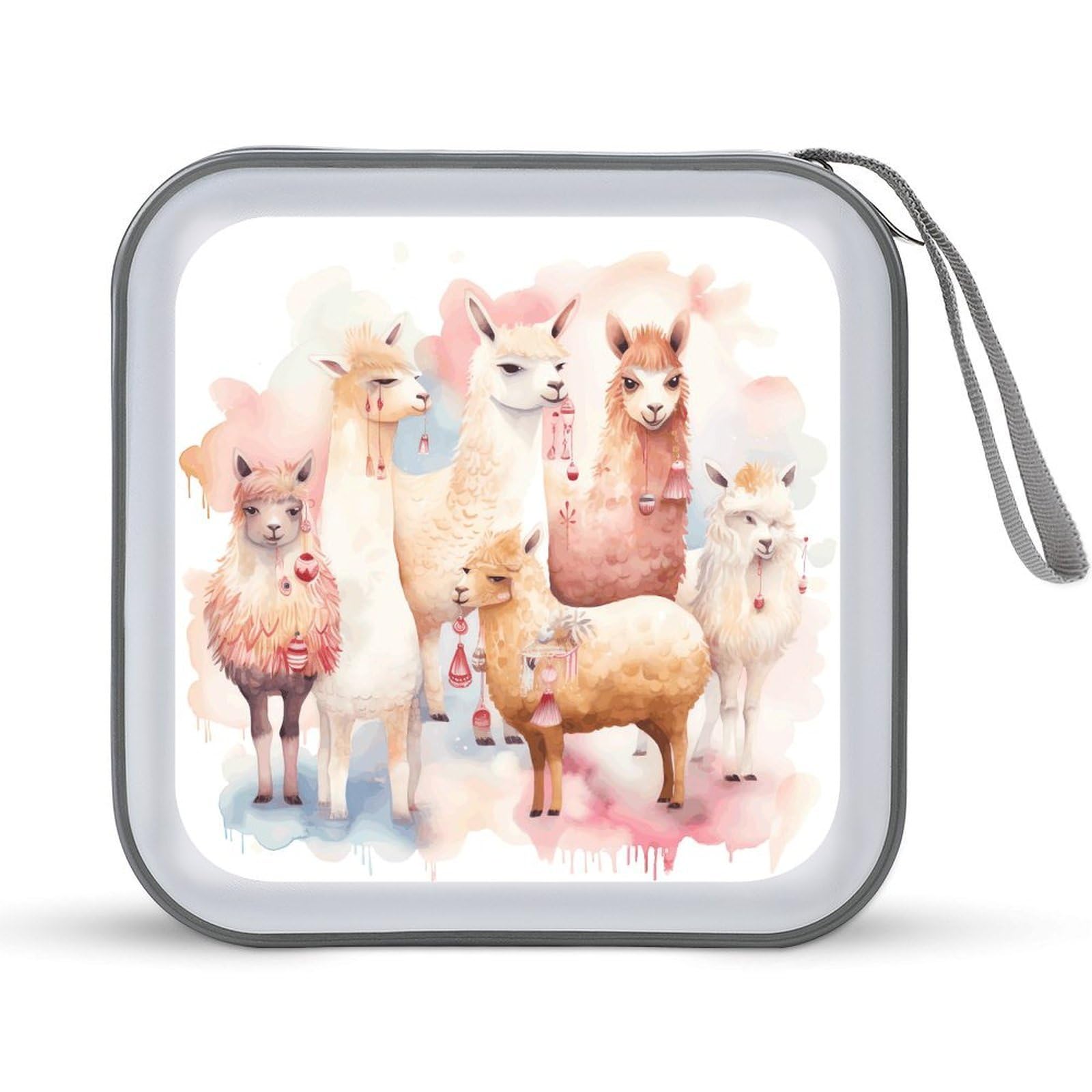 VstaDank Alpaca2 CD Case with Hand Strap Lightweight DVD Wallet Holder 40 Capacity CD/DVD Case Wallet Protective CD Wallet CD/DVD Portable Storage Binder for Car Home Office