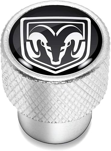 Miniatura 2 de iPick Image para RAM en negro sobre tapas de vástago de válvula de neumático de aluminio plateado brillante