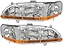 For Honda Accord Headlights Lamps Set 1998 1999 2000 Halogen Driver and Passenger Side