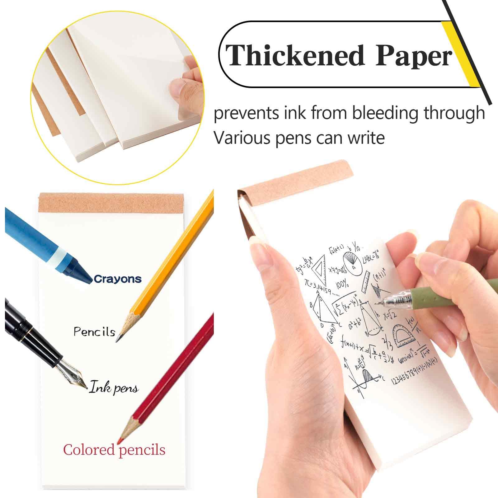 Tikplus Flip Book Blank 6 Pack, 14 x 7 cm Small Drawing Paper, Hand Note Paper No Bleed, Sketchpad Sewn Binding - Image 3