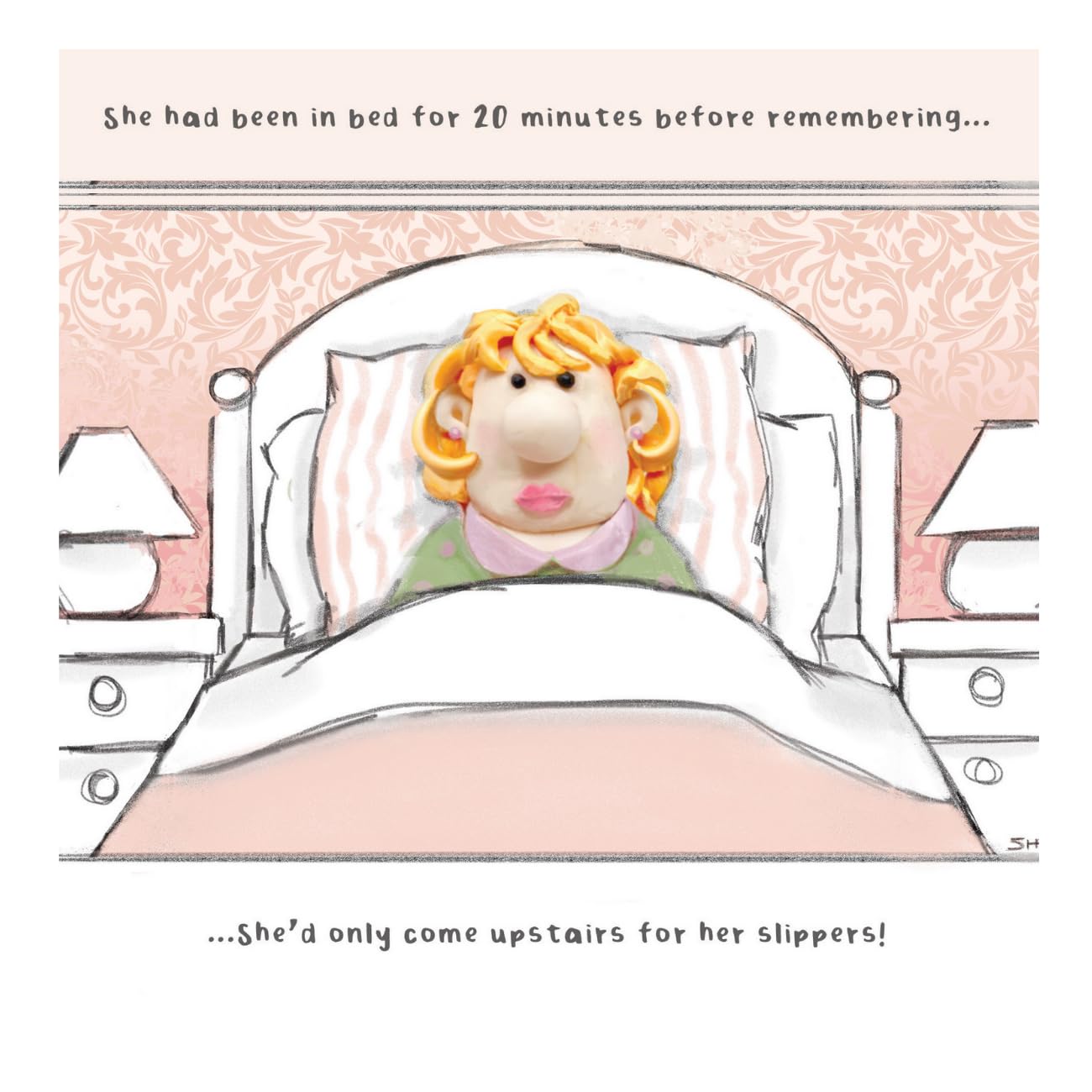 Emotional Rescue Geburtstagskarte Für Sie – Lustiges Motiv "She'd Only Come Upstairs For Her Slippers", 15,2 X 15,2 Cm
