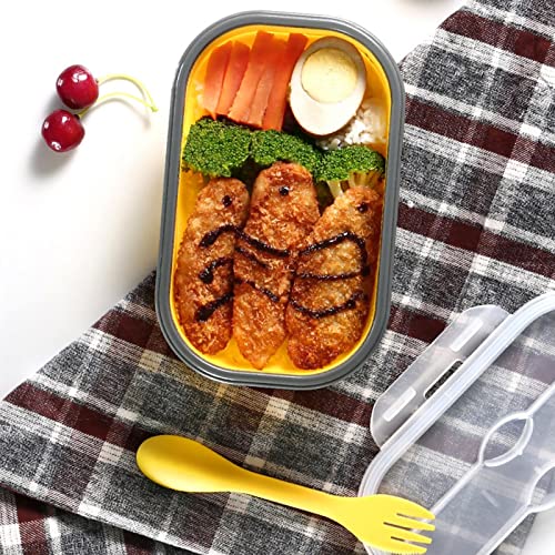 Lunchbox, lichtgewicht 800 ml draagbare lunchboxcontainer voor buiten voor op reis voor picknick(geel) - Image 4