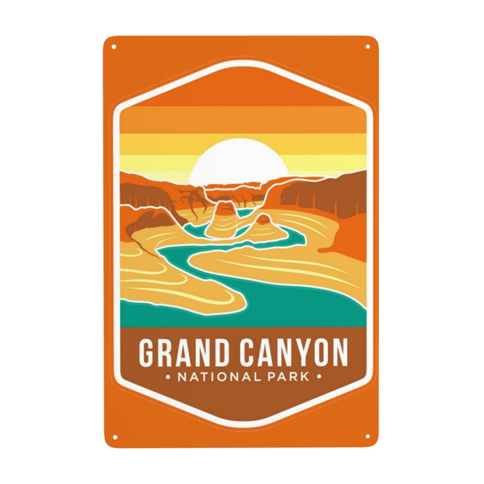 Grand Canyon National Park Tin Signs Vintage Signs National Park Decor For Vintage Man Cave Garden Office Home Poster Retro 8x12 Inch