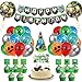 Aurasky Decoración Cumpleaños Juegos, Globos Temáticos, Pancartas Feliz Cumpleaños, Topper Tarta, Fiesta de Cumpleaños Temática del Juego, para Fiestas Infantiles Decoracion