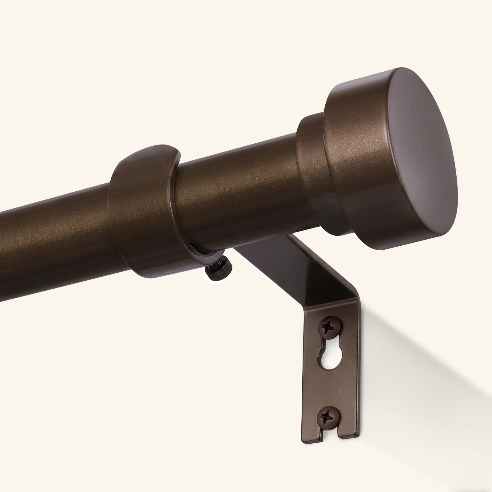 Photo 1 of GEEBOBO Curtain Rod - Bronze, 48-84 Inch