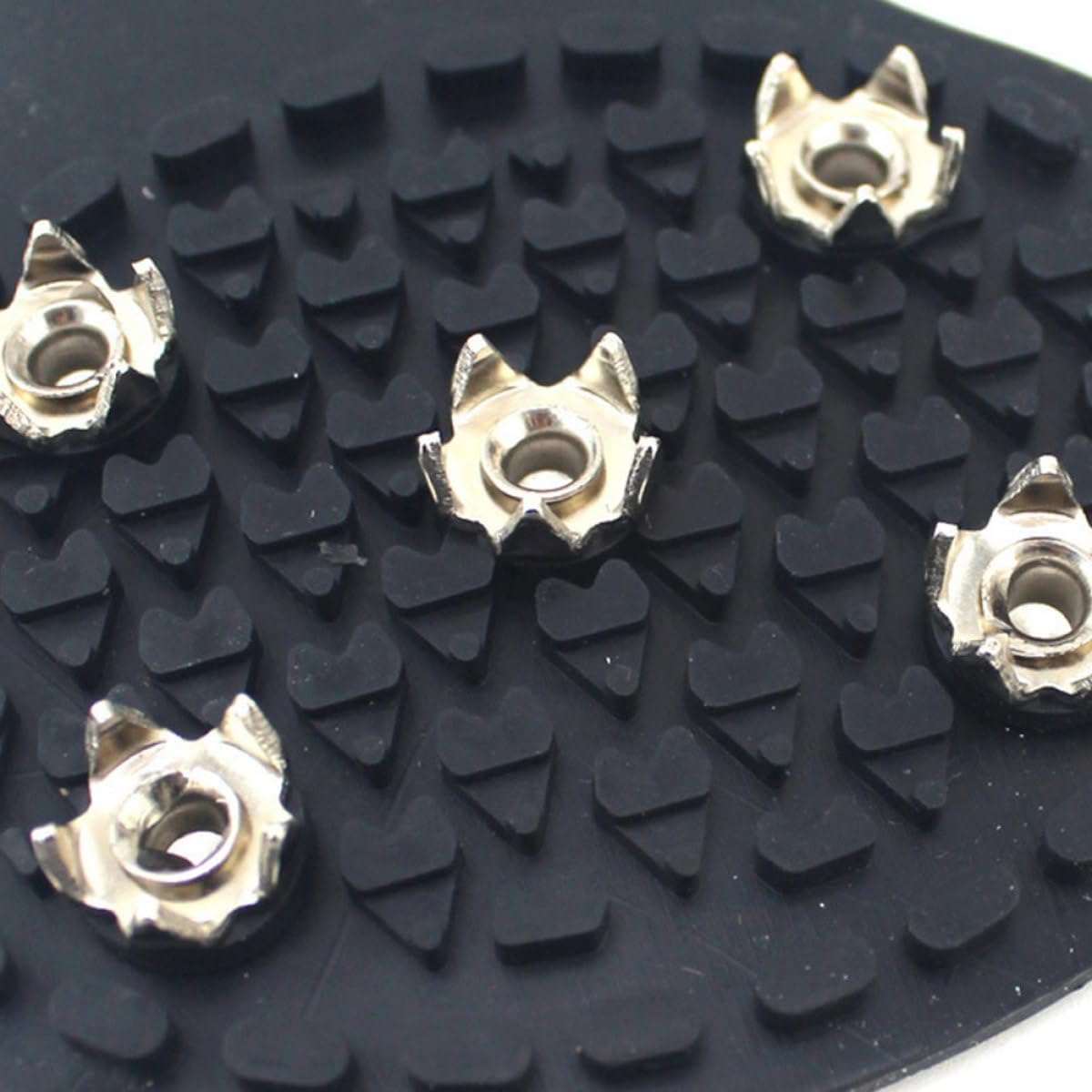 20pcs Stainless Steel Ice Grippers Shoes Spikes Anti-Skid Shoe Nails Portable Snow Crampons for Winter Hiking and Outdoor Traction