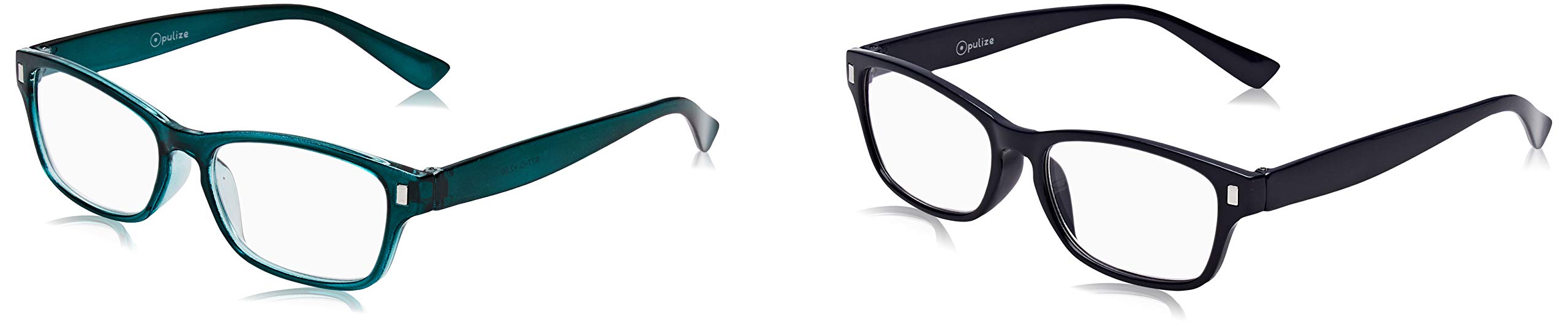 The Reading Glasses Company Dark Blue Aquamarine Readers Value 2 Pack Mens Womens RR77-3Q +2.00